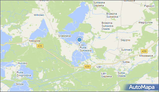 mapa Ruda Sułowska, Ruda Sułowska na mapie Targeo